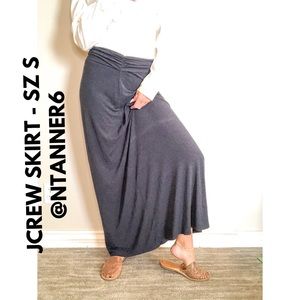 JCREW FLOOR LENGTH STRETCH COTTON SKIRT - SZ S
